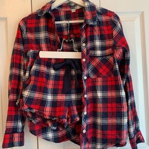 Aerie Plaid Pajama Set Size XS